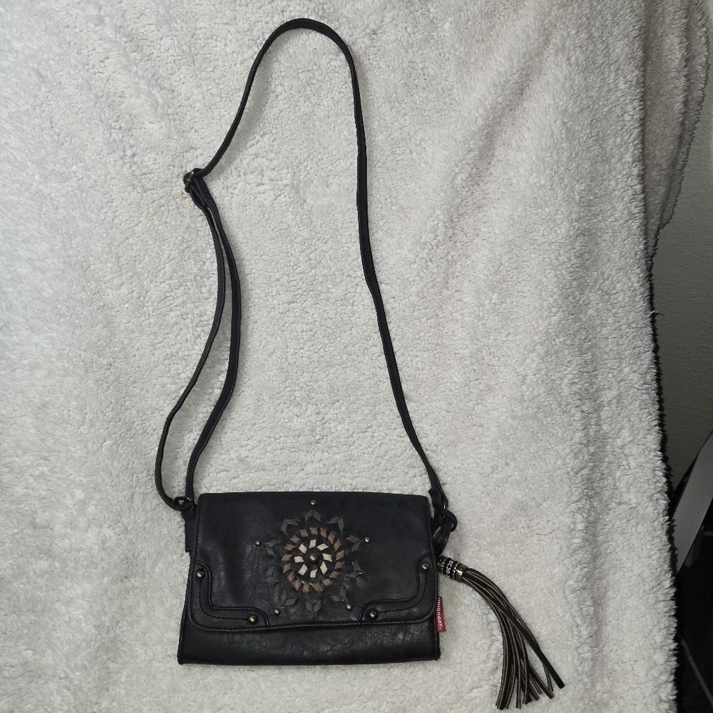 UNIONBAY Transforms 2 Crossbody Clutch OR Wallet W/ Mirror WESTERN TASSELS EUC - Picture 4 of 8